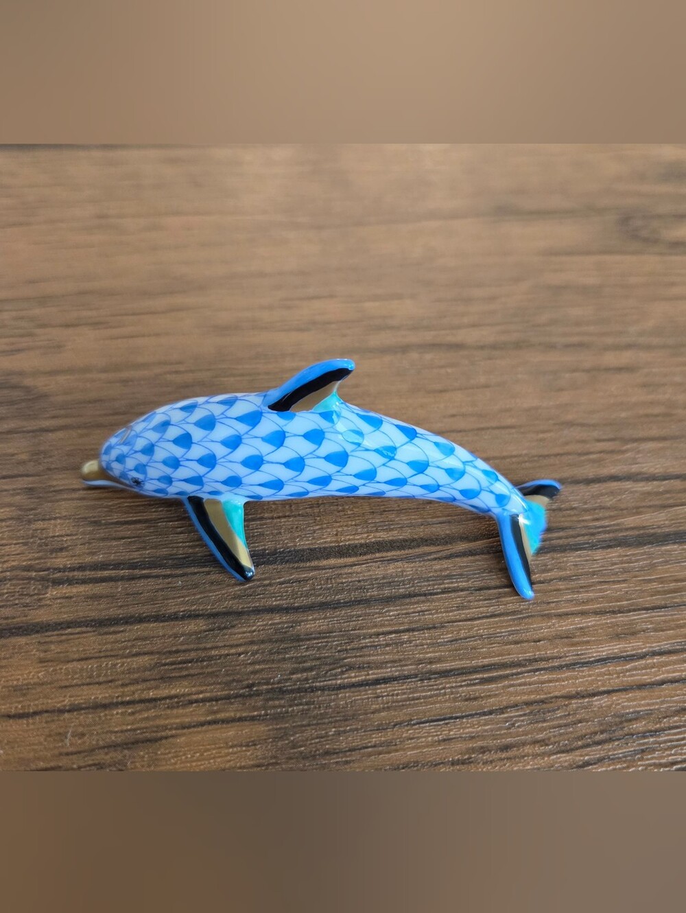 Vintage Herend Hand-Painted Dolphin